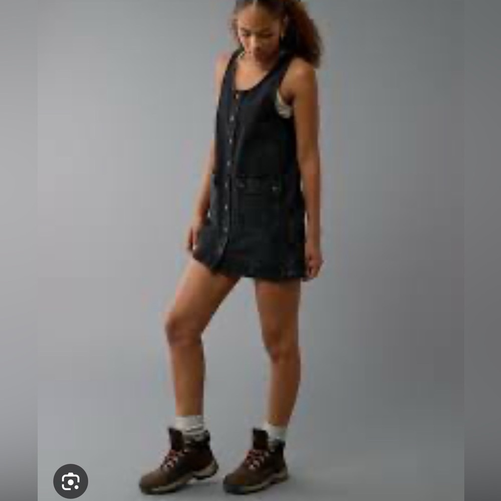 American Eagle Pinafore Cargo dress - small - black